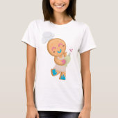 Gingerbread Man Chef met Spuitzak T-shirt (Voorkant)