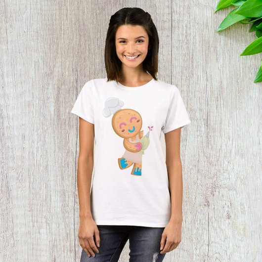 Gingerbread Man Chef met Spuitzak T-shirt