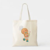 Gingerbread Man Chef met spuitzak Tote Bag (Achterkant)