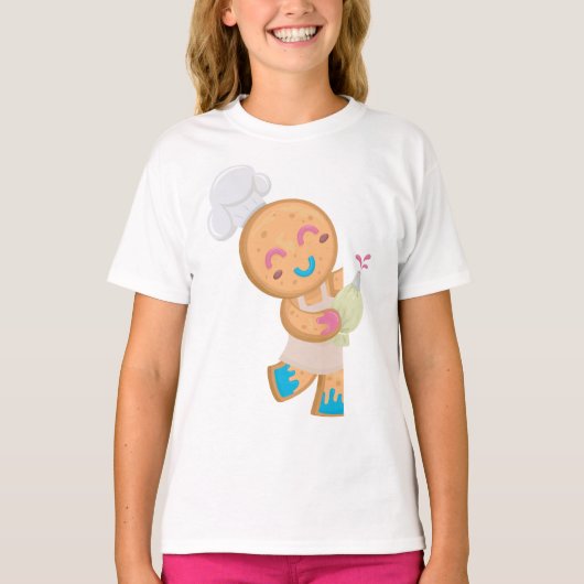 Gingerbread Man Chef T-shirt (Voorkant)