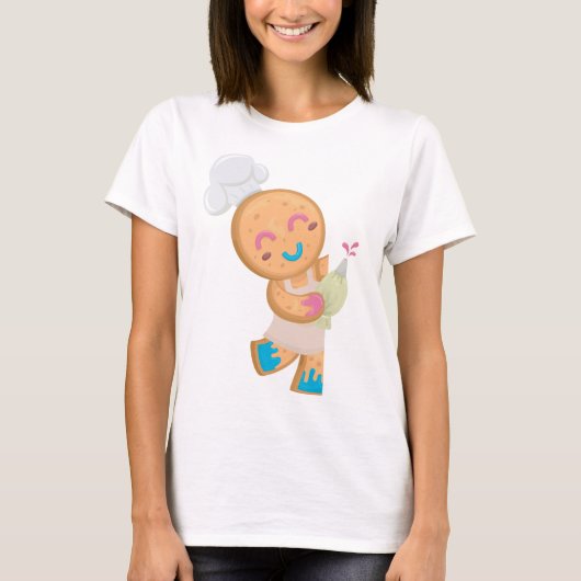 Gingerbread Man Chef T-shirt (Voorkant)