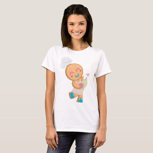 Gingerbread Man Chef T-shirt (Voorkant volledig)