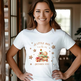 Gingerbread Man Christmas Baby aangekondigd Tri-Blend Shirt