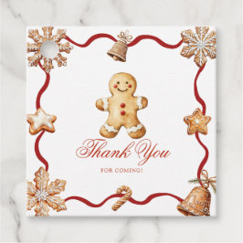 Gingerbread Man | Christmas Baby Shower Bedankjes Labels