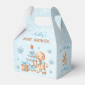 Gingerbread Man Christmas Baby shower Gable Bedankdoosjes (Voorkant Zijde)
