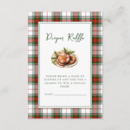 Gingerbread Man Christmas Baby shower Informatiekaartje