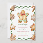 Gingerbread Man | Christmas Baby Shower   Kaart (Voorkant)