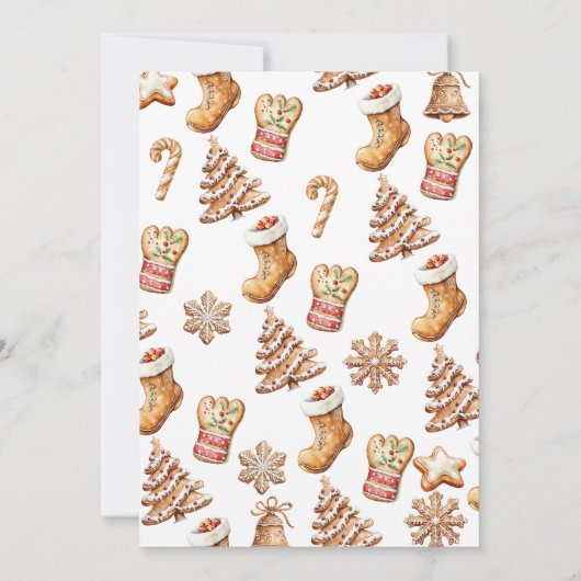 Gingerbread Man | Christmas Baby Shower   Kaart (Achterkant)