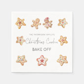 Gingerbread Man Christmas Cookie Bake Off Party Servet (Voorkant)