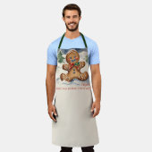 Gingerbread Man Christmas Cookie Baking Crew Schort (Gedragen)