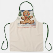 Gingerbread Man Christmas Cookie Baking Crew Schort (Voorkant)