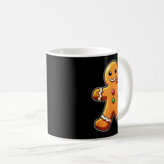 Gingerbread Man Christmas Cookie Baking Holiday Te Koffiemok (Voorkant rechts)
