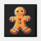 Gingerbread Man Christmas Cookie Baking Holiday Te Magneet (Voorkant)