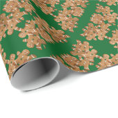 Gingerbread Man Christmas Cookie Holiday Baking Cadeaupapier (Rol Hoek)