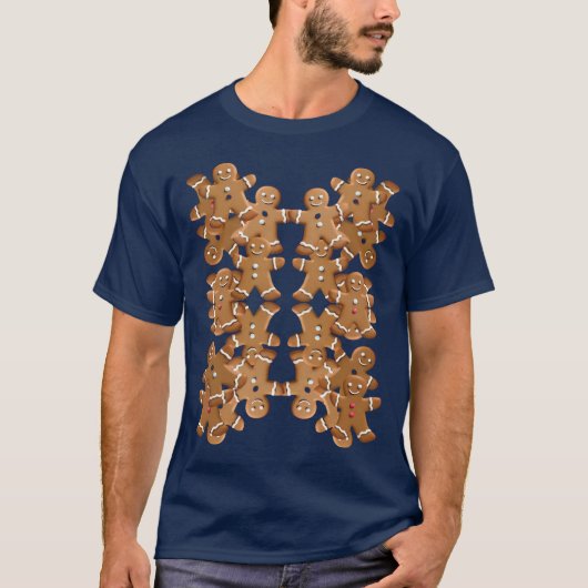 Gingerbread Man Christmas Cookie Holiday Baking T-shirt (Voorkant)