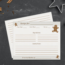 Gingerbread Man Christmas Cookie Recept Kaart