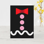 Gingerbread Man Christmas Costume Cookie Baking  Kaart (Gele Bloem)