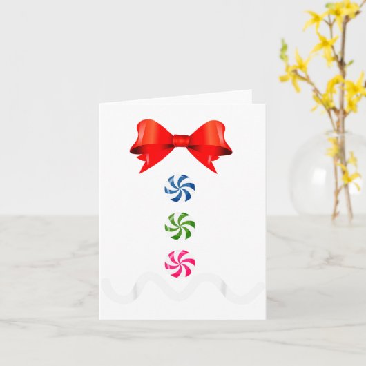 Gingerbread Man Christmas Costume Cookie Baking Kaart (Gele Bloem)