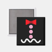 Gingerbread Man Christmas Costume Cookie Baking Magneet (Voorkant / Achterkant)