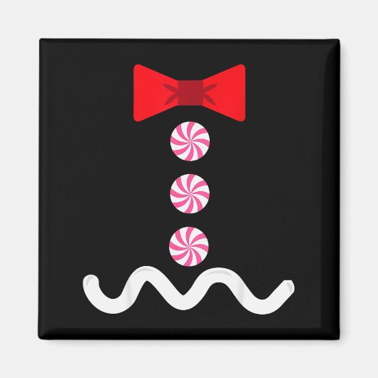 Gingerbread Man Christmas Costume Cookie Baking Magneet (Voorkant)