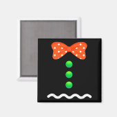 Gingerbread Man Christmas Costume For Kids & A Magneet (Voorkant / Achterkant)