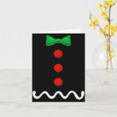 Gingerbread Man Christmas Costume  Kaart (Gele Bloem)