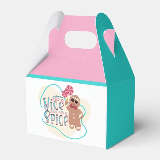 Gingerbread Man Christmas Favoriete Boxen Bedankdoosjes (Voorkant Zijde)