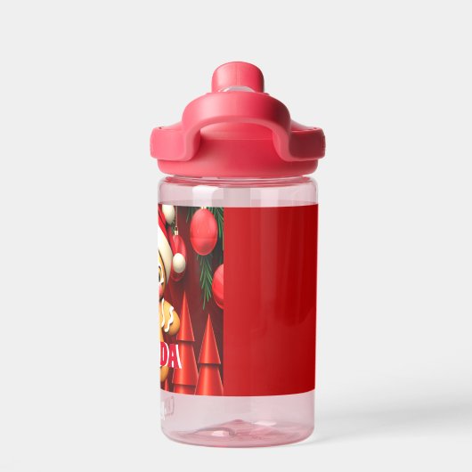 Gingerbread Man Christmas Gepersonaliseerde Kinder Waterfles (Achterkant)