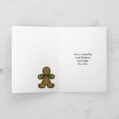 Gingerbread Man Christmas Kaart - Vrolijk kerstfee (Binnen)
