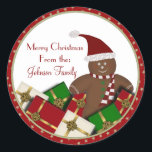 Gingerbread Man Christmas Labels<br><div class="desc">com</div>