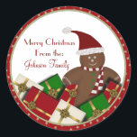 Gingerbread Man Christmas Labels<br><div class="desc">com</div>