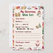 Gingerbread Man Christmas Letter to Santa Kaart (Voorkant)