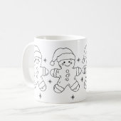 Gingerbread Man Christmas Mug – Simple Holiday Des Koffiemok (Voorkant links)
