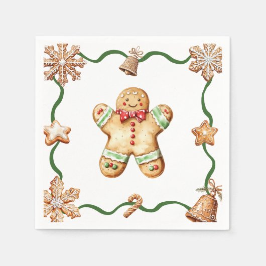 Gingerbread Man | Christmas Napkins Servet (Voorkant)