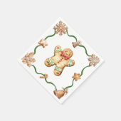 Gingerbread Man | Christmas Napkins Servet (Hoek)