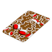 Gingerbread Man Christmas Santa Claus Throw Pillow Magneet (Linkerzijde)