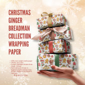 Gingerbread Man & Christmas Treats Wrapping Paper Cadeaupapier