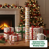 Gingerbread Man & Christmas Treats Wrapping Paper Cadeaupapier