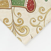  Gingerbread Man & Christmas Trees Custom Fleece Deken (Hoek)