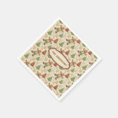 Gingerbread Man & Christmas Trees Custom Servet (Hoek)