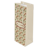  Gingerbread Man & Christmas Trees Custom Wijn Cadeautas (Voorkant Gekanteld)