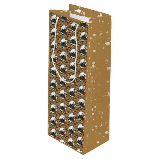 Gingerbread Man- Coco Wijn Cadeautas (Voorkant Gekanteld)