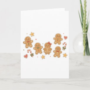 Gingerbread Man Collectie met Suikerstokken  Kaart