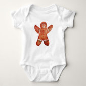 Gingerbread Man Cookie Baby Bodysuit (Voorkant)