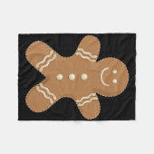 Gingerbread Man Cookie Biscuit Fun Food Christmas Fleece Deken (Voorkant (Horizontaal))