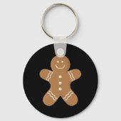 Gingerbread Man Cookie Biscuit Fun Food Christmas Sleutelhanger (Voorkant)