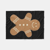 Gingerbread Man Cookie Biscuit Fun Food Kerstmis Fleece Deken (Voorkant (Horizontaal))
