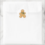 Gingerbread Man Cookie Christmas Design Ronde Sticker<br><div class="desc">Geniet van onze geschilderde peperkoek man cookie.</div>