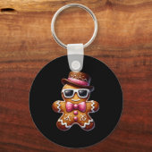 Gingerbread Man Cookie Christmas Nk Coquette Xmas Sleutelhanger (Voorkant)