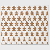 Gingerbread Man Cookie Christmas Wrapping Paper Cadeaupapier (Vlak)